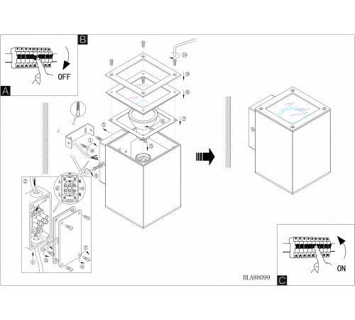 Накладной светильник Eglo 88099 Tabo 1