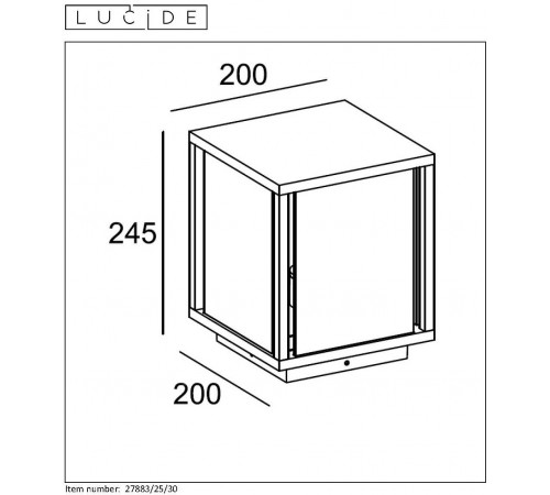 Наземный низкий светильник Lucide 27883/25/30 Claire