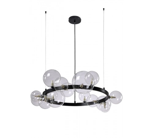 Люстра Crystal Lux AGATA SP15 V2 BLACK/TRANSPARENTE