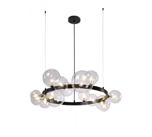 Люстра Crystal Lux AGATA SP15 V2 BLACK/TRANSPARENTE