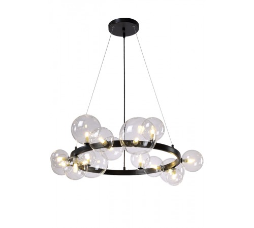 Люстра Crystal Lux AGATA SP15 V2 BLACK/TRANSPARENTE