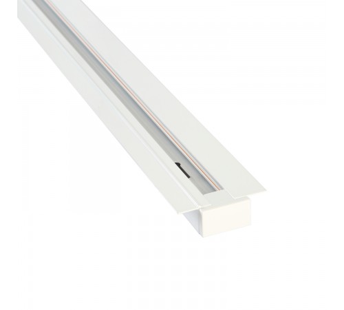 Шинопровод встраиваемый однофазный с питанием и заглушкой Crystal Lux CLT 0.121 01 L2000 WH