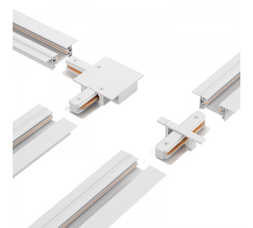 Шинопровод встраиваемый однофазный с питанием и заглушкой Crystal Lux CLT 0.121 01 L2000 WH
