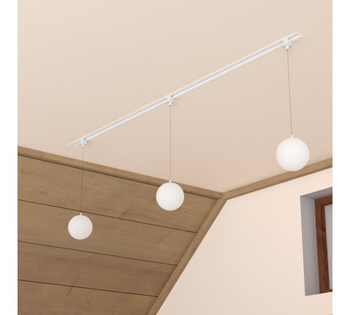 Шинопровод встраиваемый однофазный с питанием и заглушкой Crystal Lux CLT 0.121 01 L2000 WH