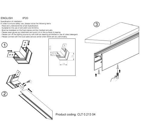 Соединитель для магнитного накладного шинопровода угловой Crystal Lux CLT 0.213 04 WH