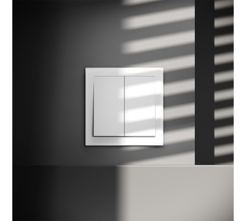 Выключатель двухклавишный без рамки Voltum VLS020102 S70