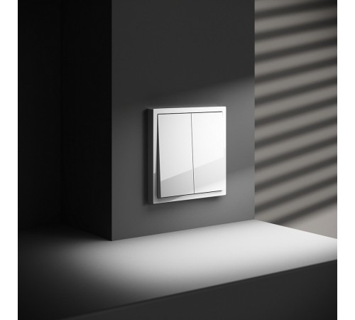 Выключатель двухклавишный без рамки Voltum VLS020601 S70