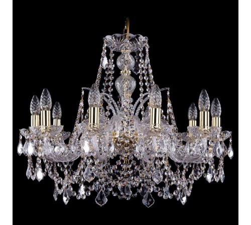 Подвесная люстра Bohemia Ivele Crystal 1411/10/240/G/Leafs 1411