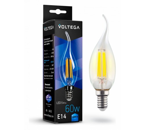 Лампа светодиодная Voltega 7018 Candle wind 6W