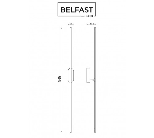 Бра Belfast 85001-1W-L BL Skipton