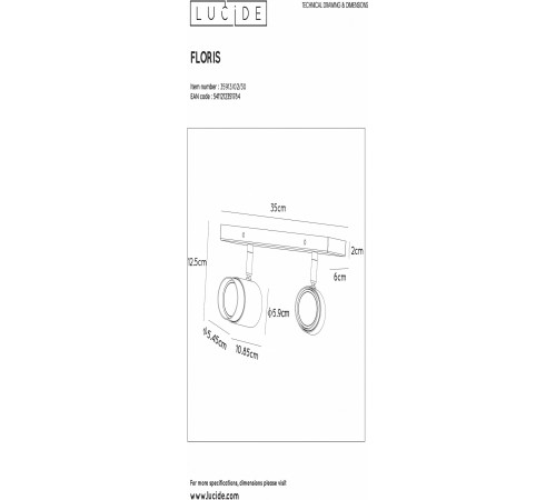 Спот Lucide 35913/02/30 Floris