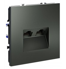 Розетка двойная Ethernet RJ-45 без рамки Voltum VLS060206 S70