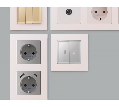 Рамка на 2 поста Ambrella Volt AF220202 Techno