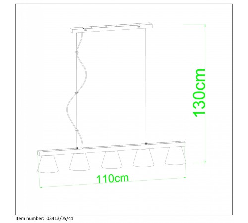 Подвесной светильник Lucide 03413/05/41 Possio