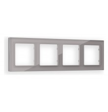 Рамка на 4 поста Ambrella Volt AF330504 Platos Стекло органическое