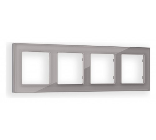 Рамка на 4 поста Ambrella Volt AF330504 Platos Стекло органическое