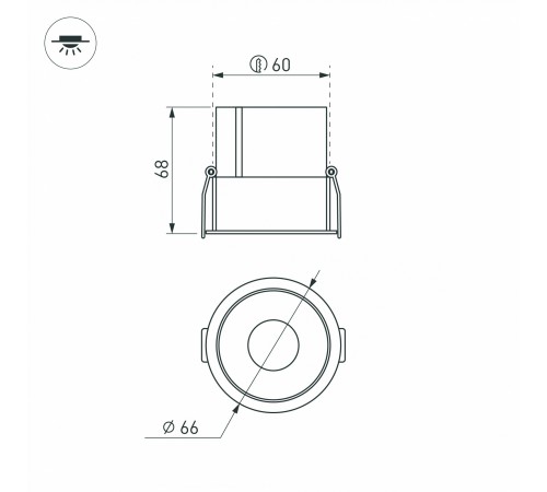 Встраиваемый светильник Arlight 037185(1) ATLAS