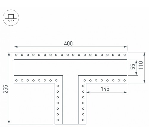 Соединитель угловой T-образный накладной Arlight 030133 S-LUX