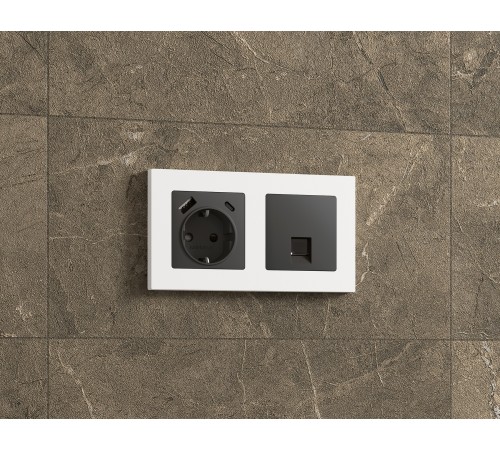 Рамка на 1 пост Ambrella Volt AF220121 Techno