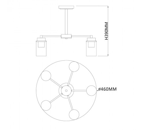 Люстра на штанге Escada 2118/5P Dinasty