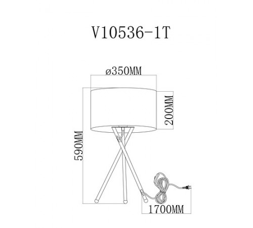 Настольная лампа декоративная Moderli V10536-1T Palma