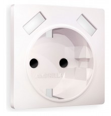 Накладка для розетки с заземлением и со шторками и 2хUSB type A Ambrella Volt AP2090 Quant