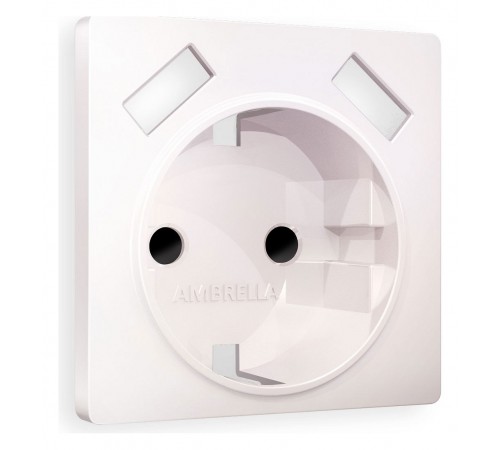 Накладка для розетки с заземлением и со шторками и 2хUSB type A Ambrella Volt AP2090 Quant