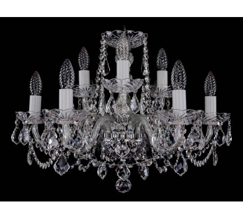 Подвесная люстра Bohemia Ivele Crystal 1402/6_3/195/Ni/Leafs 1402