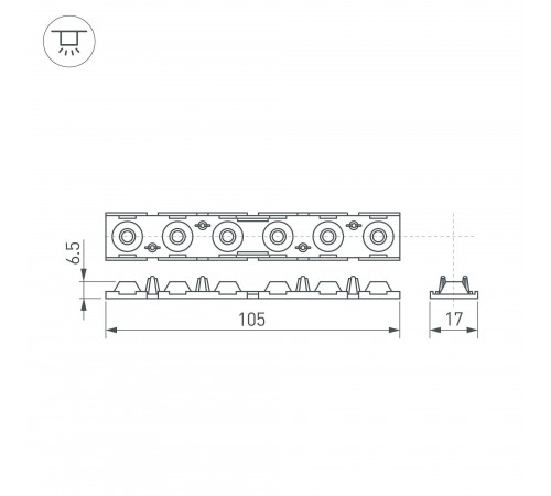 Рассеиватель Arlight 041793 SL-LINE