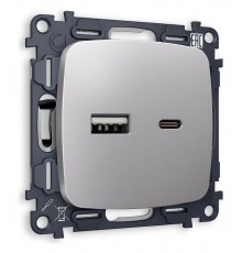 Розетка 2хUSB type A и C без рамки Ambrella Volt MO511010 Quant