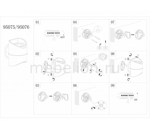 Накладной светильник Eglo 95076 Abrantes