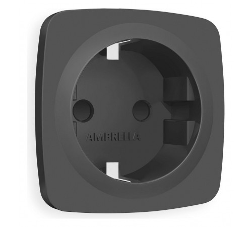 Накладка для розетки с заземлением и со шторками Ambrella Volt OP9070 Quant
