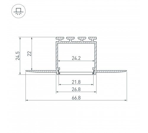 Профиль Arlight 019409 PLS-LOCK-H25-F-HIDE-2000