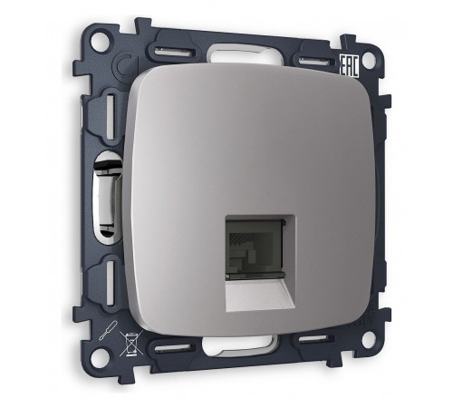 Розетка телефонная RJ-11 со штрокой, без рамки Ambrella Volt MO512030 Quant