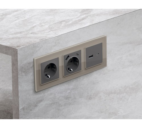 Накладка для розетки type A и C Ambrella Volt AP6610 Quant