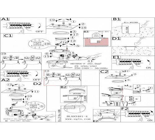 Встраиваемый в дорогу светильник Eglo 93481 Lamedo