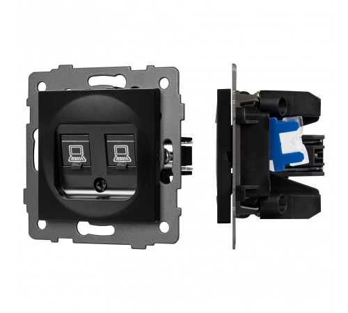 Розетка двойная RJ-12 и Ethernet RJ-45, без рамки Arlight 49853 SCT