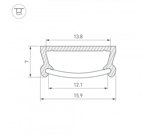 Профиль накладной Arlight 016939 TM-2000 (CT)