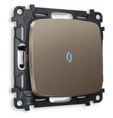 Выключатель проходной одноклавишный с подсветкой без рамки Ambrella Volt MO632040 Quant