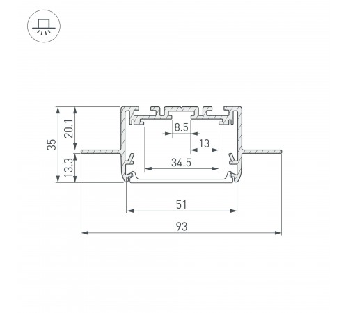 Профиль встраиваемый Arlight 035650 SL-LINIA