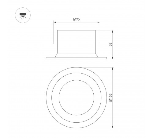 Встраиваемый светильник Arlight 041495 MS-DROP-BUILT