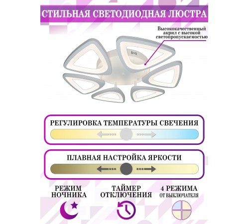 Потолочная люстра Natali Kovaltseva LED LAMPS 81216 Smart home