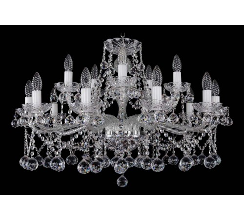 Подвесная люстра Bohemia Ivele Crystal 1413/10_5/300/Ni/Balls 1413