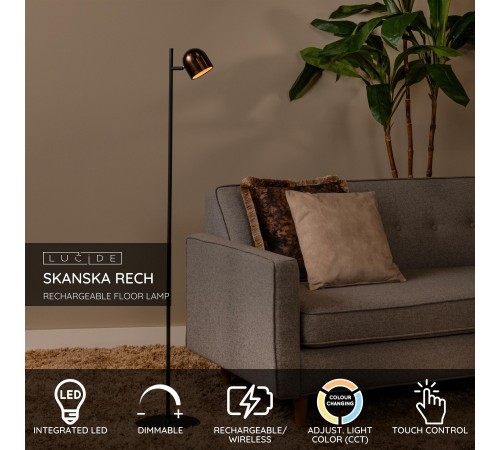 Торшер Lucide 03749/03/96 Skanska Rech