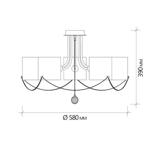 Люстра на штанге Escada 683/5P Intense
