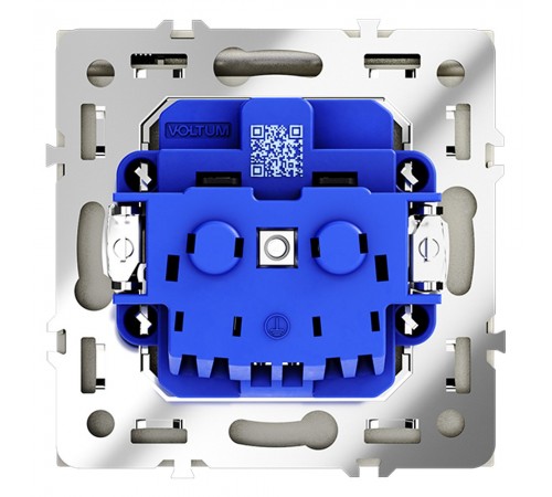 Розетка с заземлением и со шторкой, без рамки с крышкой Voltum VLS040305 S70