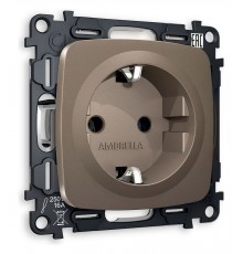 Розетка с заземлением, без рамки Ambrella Volt MO636010 Quant