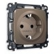 Розетка с заземлением, без рамки Ambrella Volt MO636010 Quant