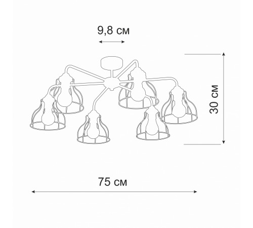 Люстра на штанге Vitaluce V3102-0/6PL V3102
