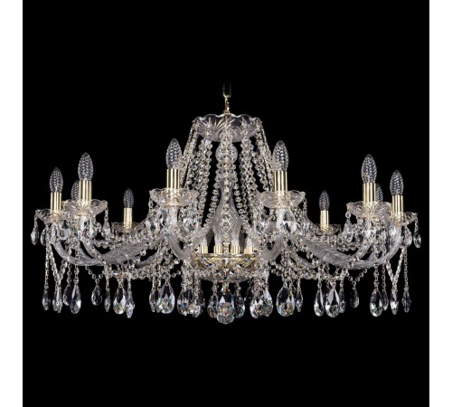 Подвесная люстра Bohemia Ivele Crystal 1413/12/360/G 1413